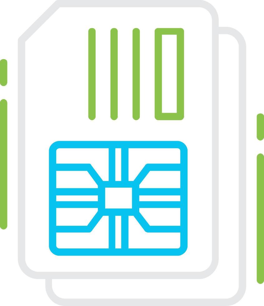 Simcard Creative Icon Design vector