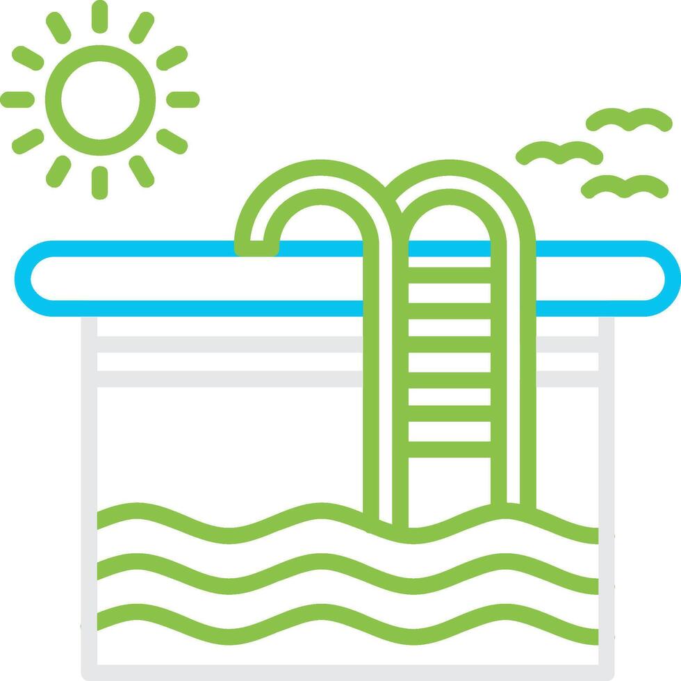 Swimming Pool Creative Icon Design vector