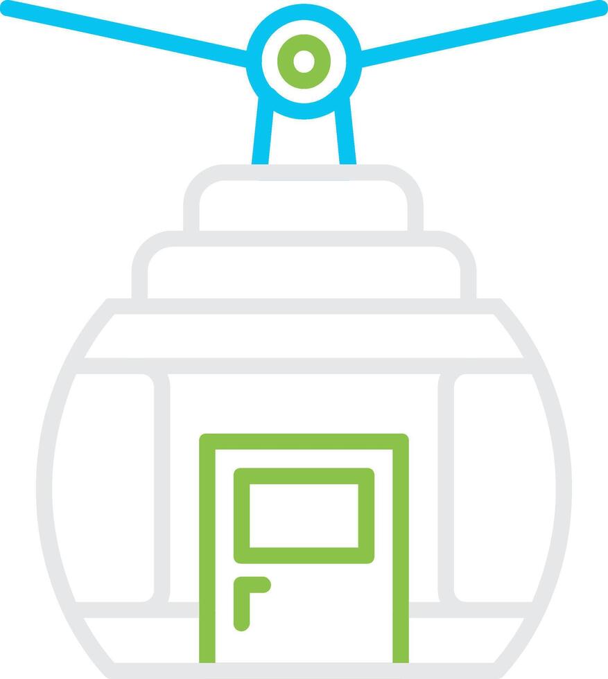 Cable Car Bin Creative Icon Design vector