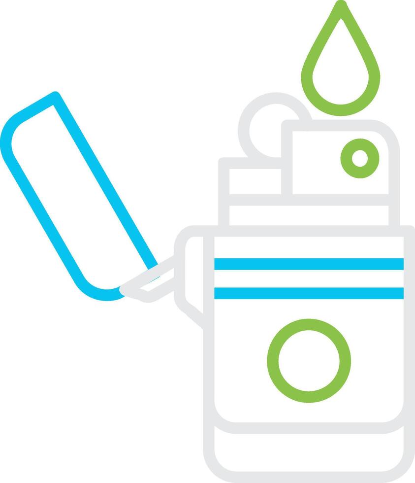 Lighter Bin Creative Icon Design vector