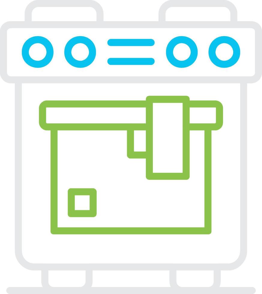 Oven Bin Creative Icon Design vector