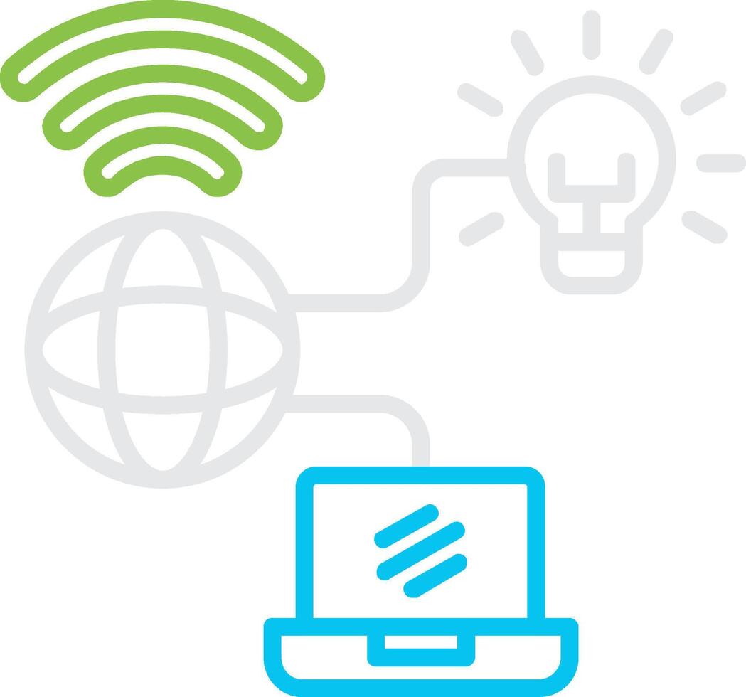 Internet Of Things Bin Creative Icon Design vector