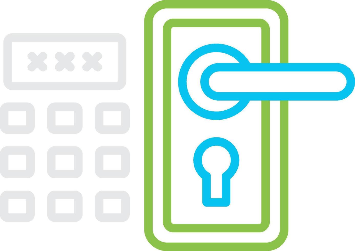 Door Lock Bin Creative Icon Design vector
