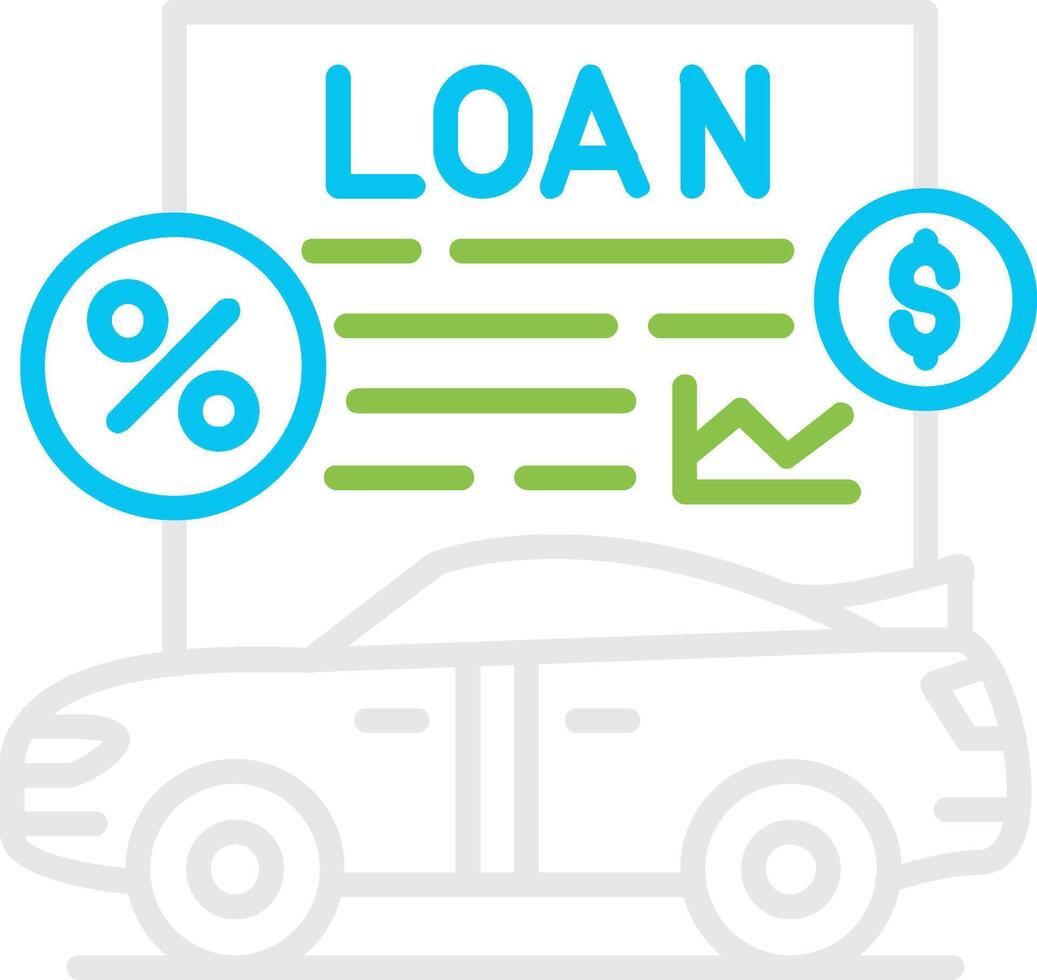 Car Loan Creative Icon Design vector