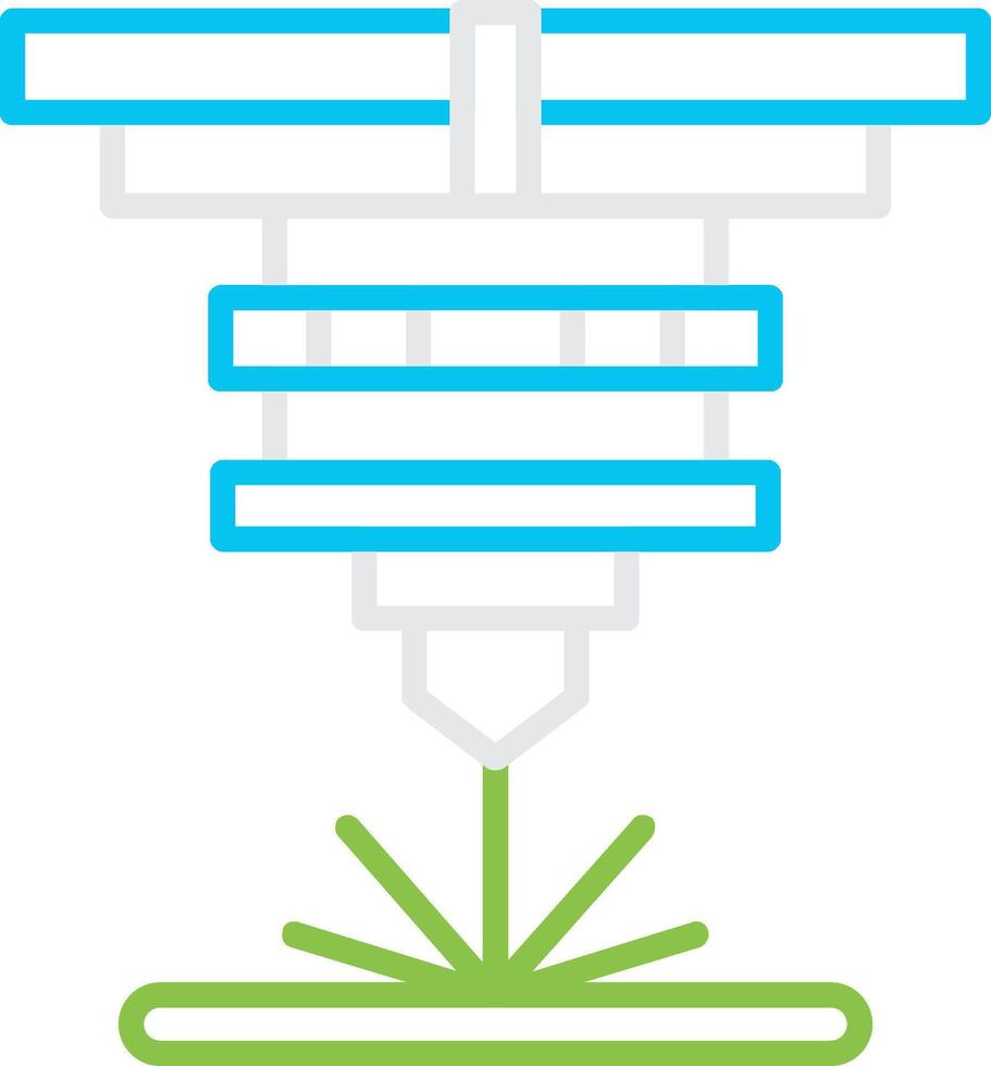 Laser Cutting Bin Creative Icon Design vector