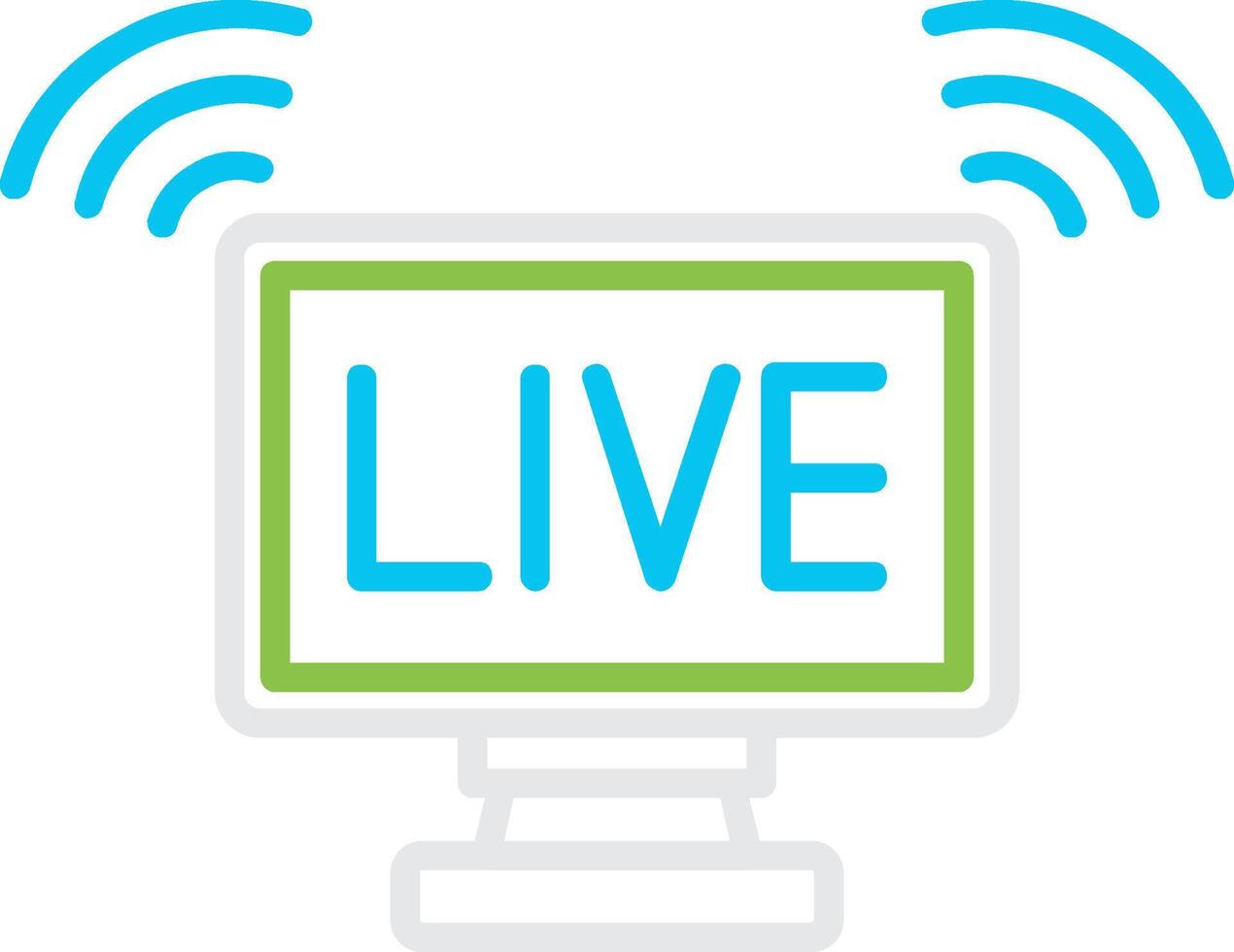 Live Streaming Creative Icon Design vector