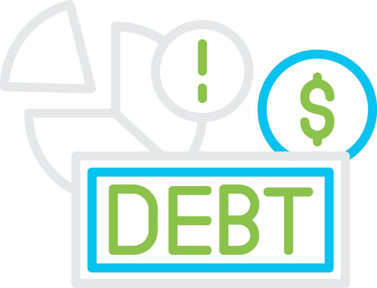 Debt Creative Icon Design vector