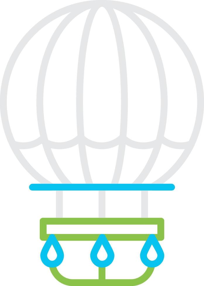 Hot Air Balloon Bin Creative Icon Design vector