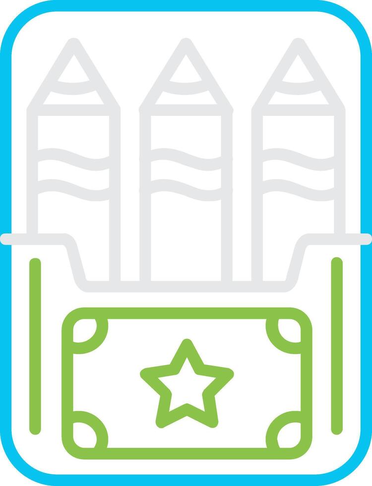 Crayons Bin Creative Icon Design vector