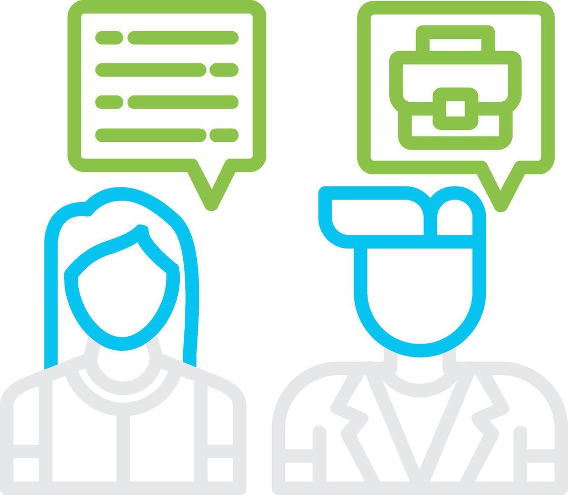 Job Interview Creative Icon Design vector