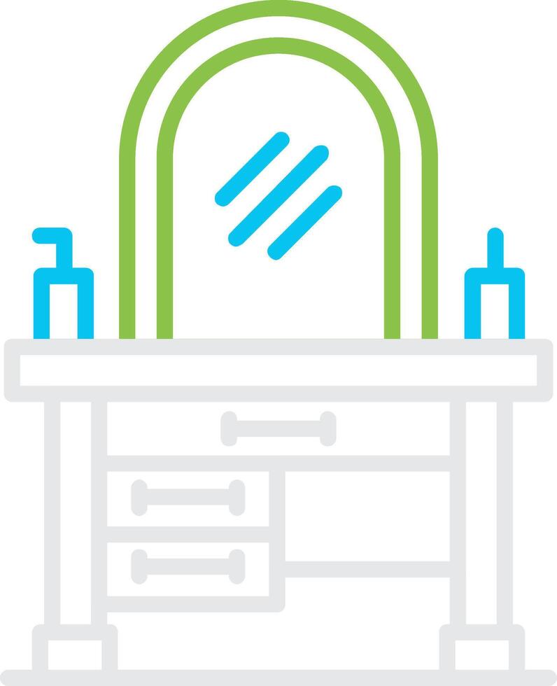 Dressing Table Bin Creative Icon Design vector