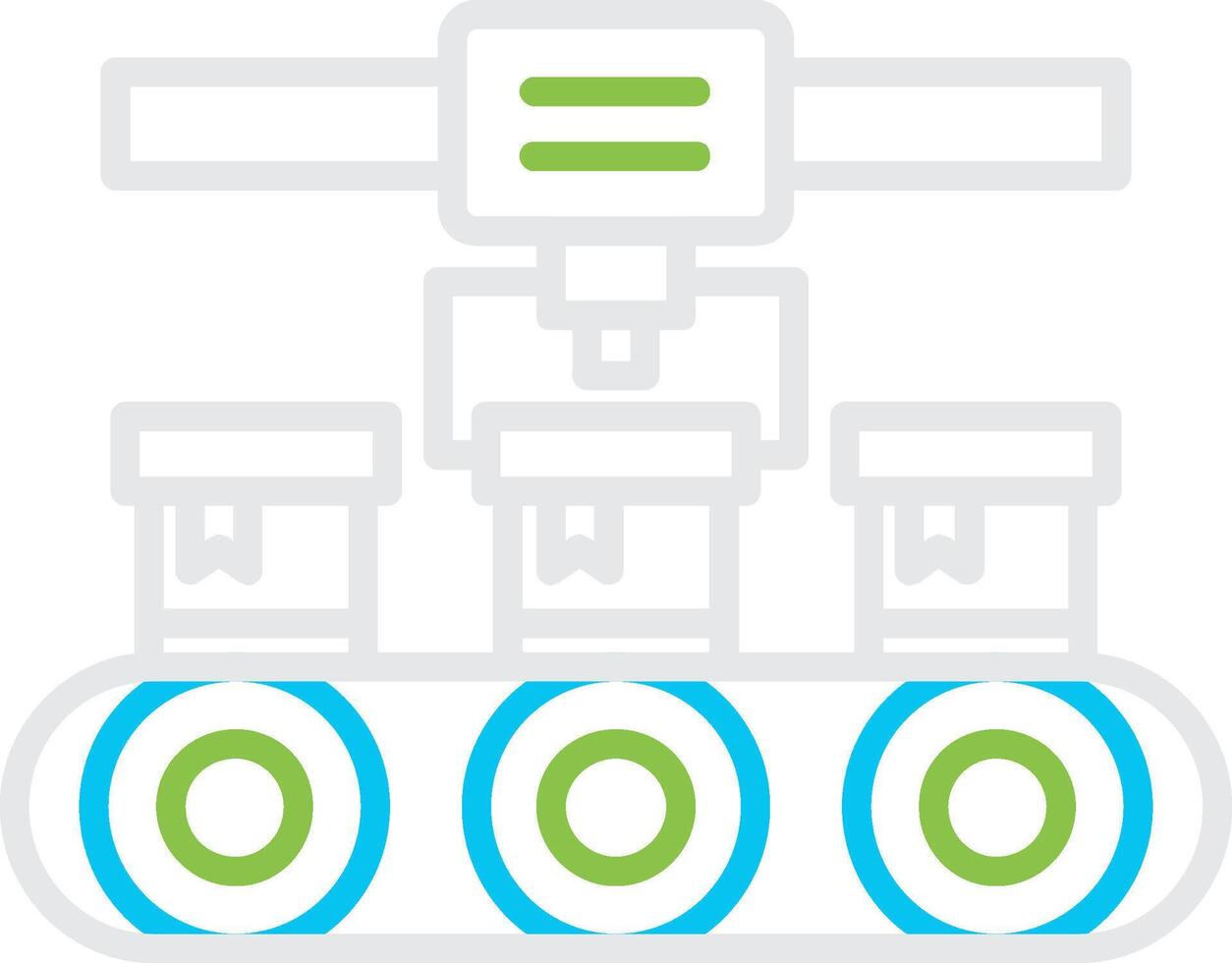 Conveyor Belt Creative Bin Creative Icon Design Design vector