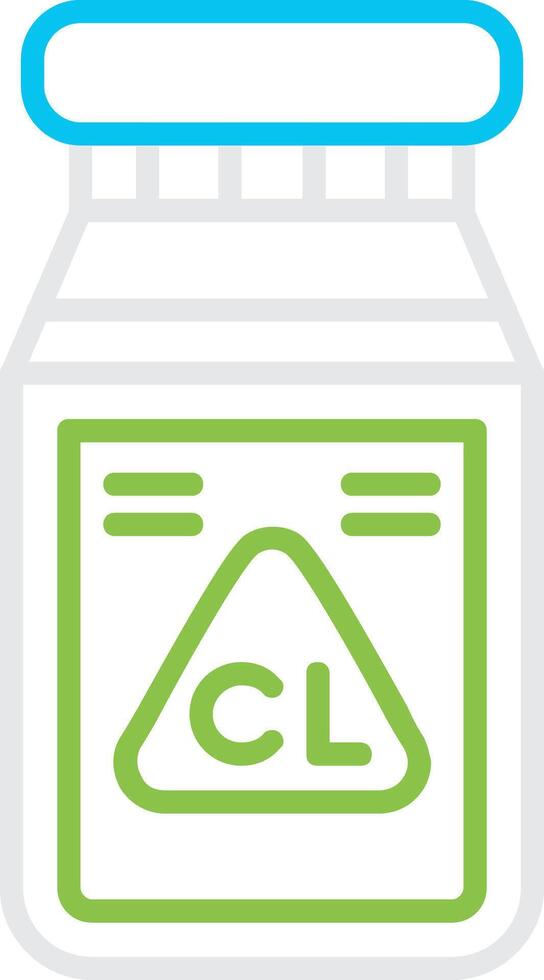 Chlorine Bin Creative Icon Design vector