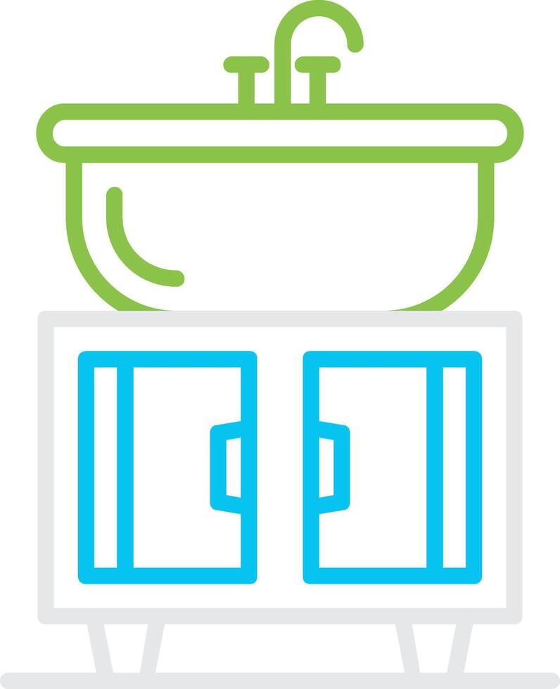 Washbasin Bin Creative Icon Design vector