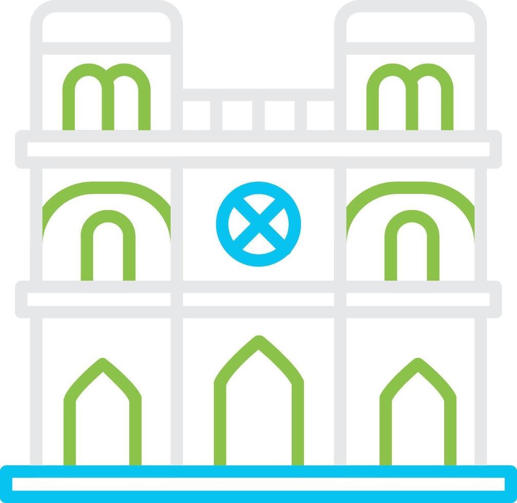 Notre Dame Creative Icon Design vector