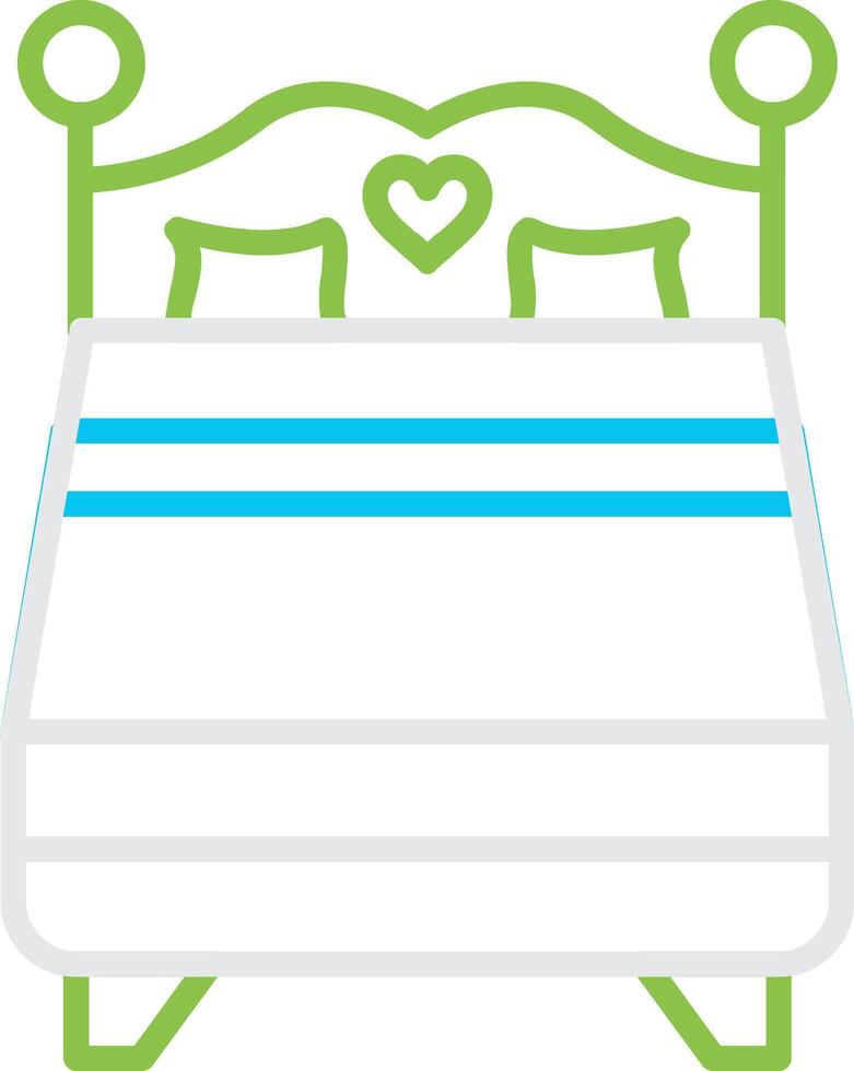 Double Bed Creative Icon Design vector