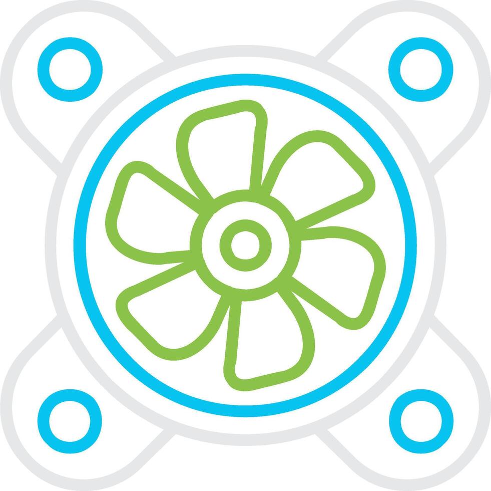 Cooling Fan Bin Creative Icon Design vector