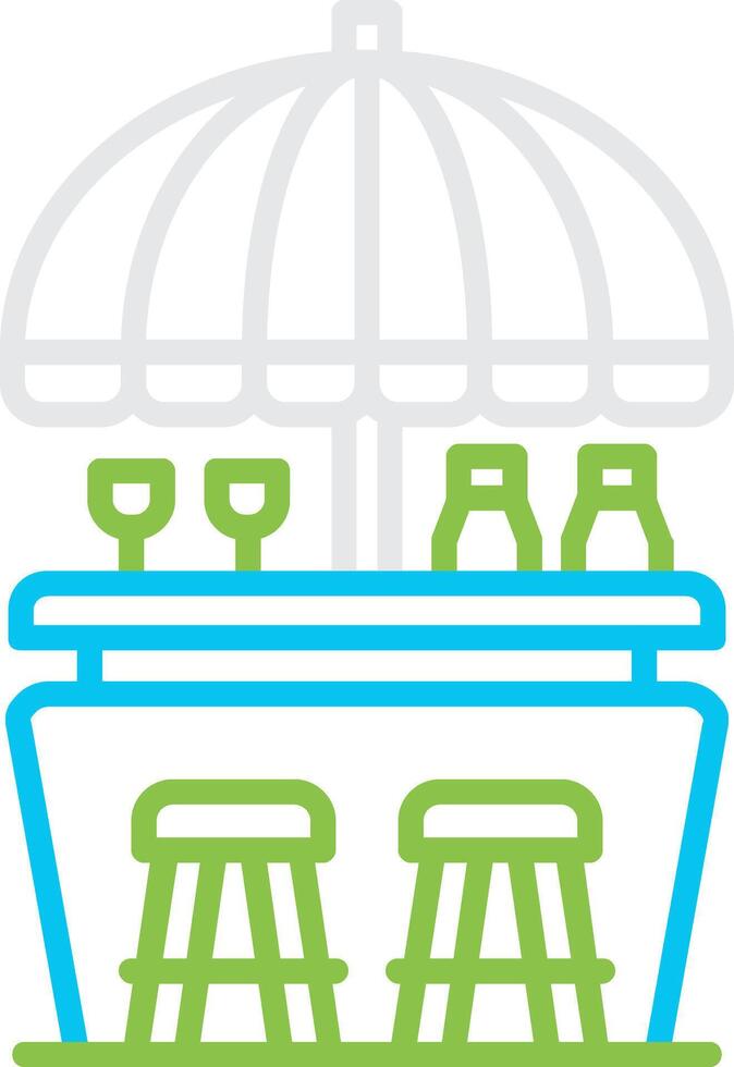 Beach Bar Creative Icon Design vector