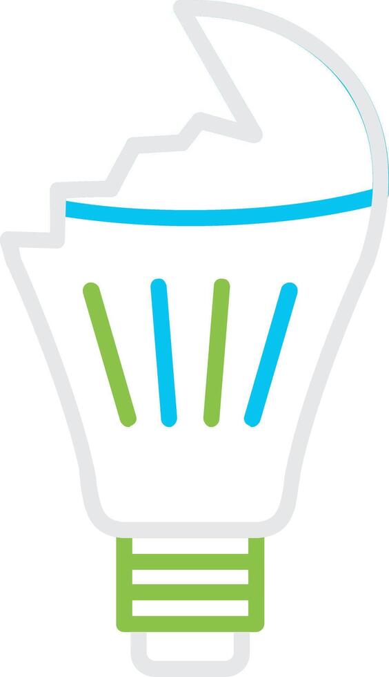 Light Bulb Bin Creative Icon Design vector