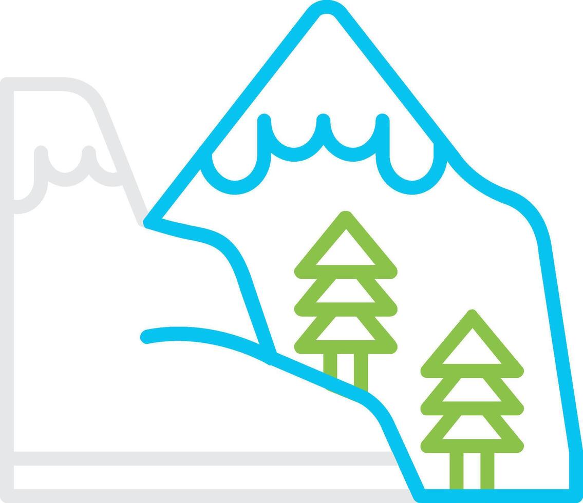 Mountain Bin Creative Icon Design vector