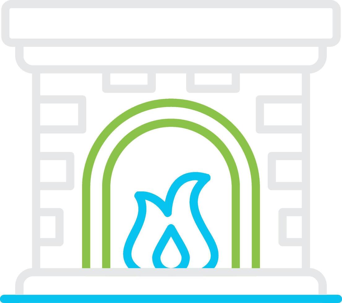 Fireplace Creative Icon Design vector
