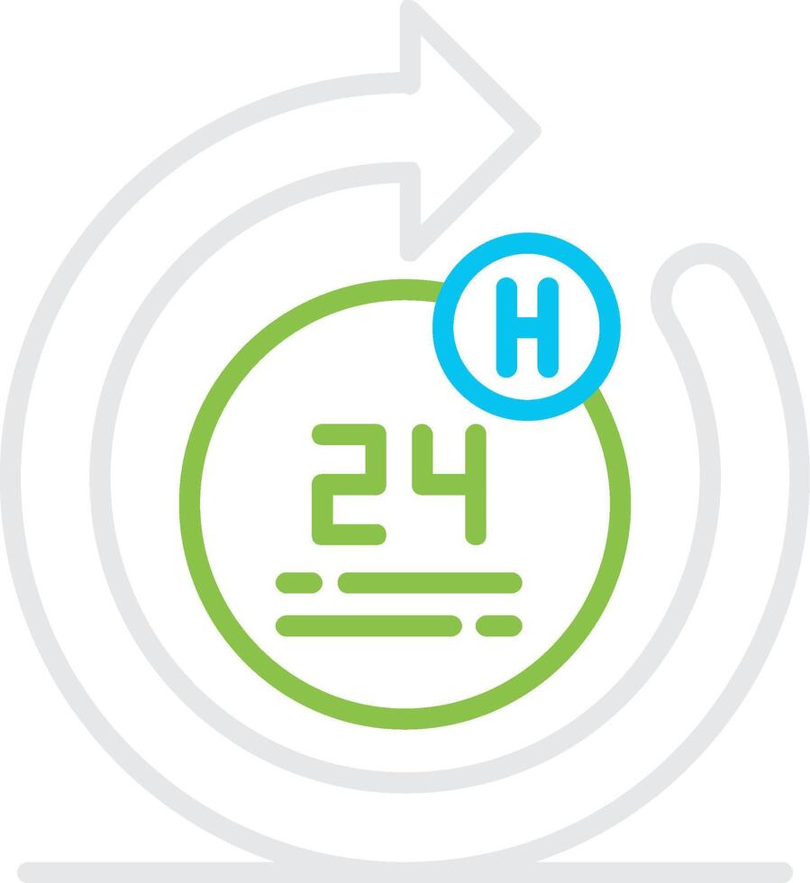 24 Hour Bin Creative Icon Design vector