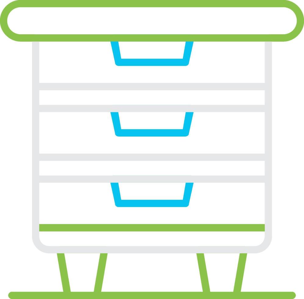 Chest Of Drawers Bin Creative Icon Design vector