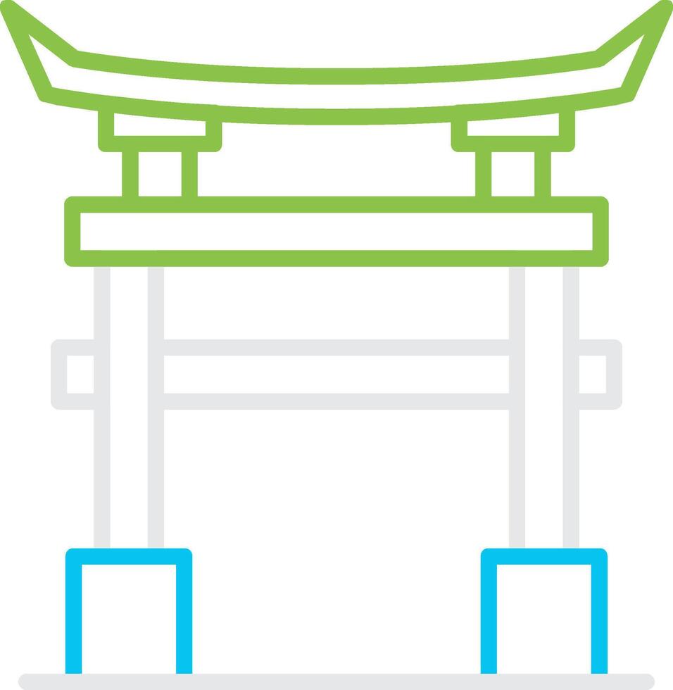 Torii Gate Bin Creative Icon Design vector