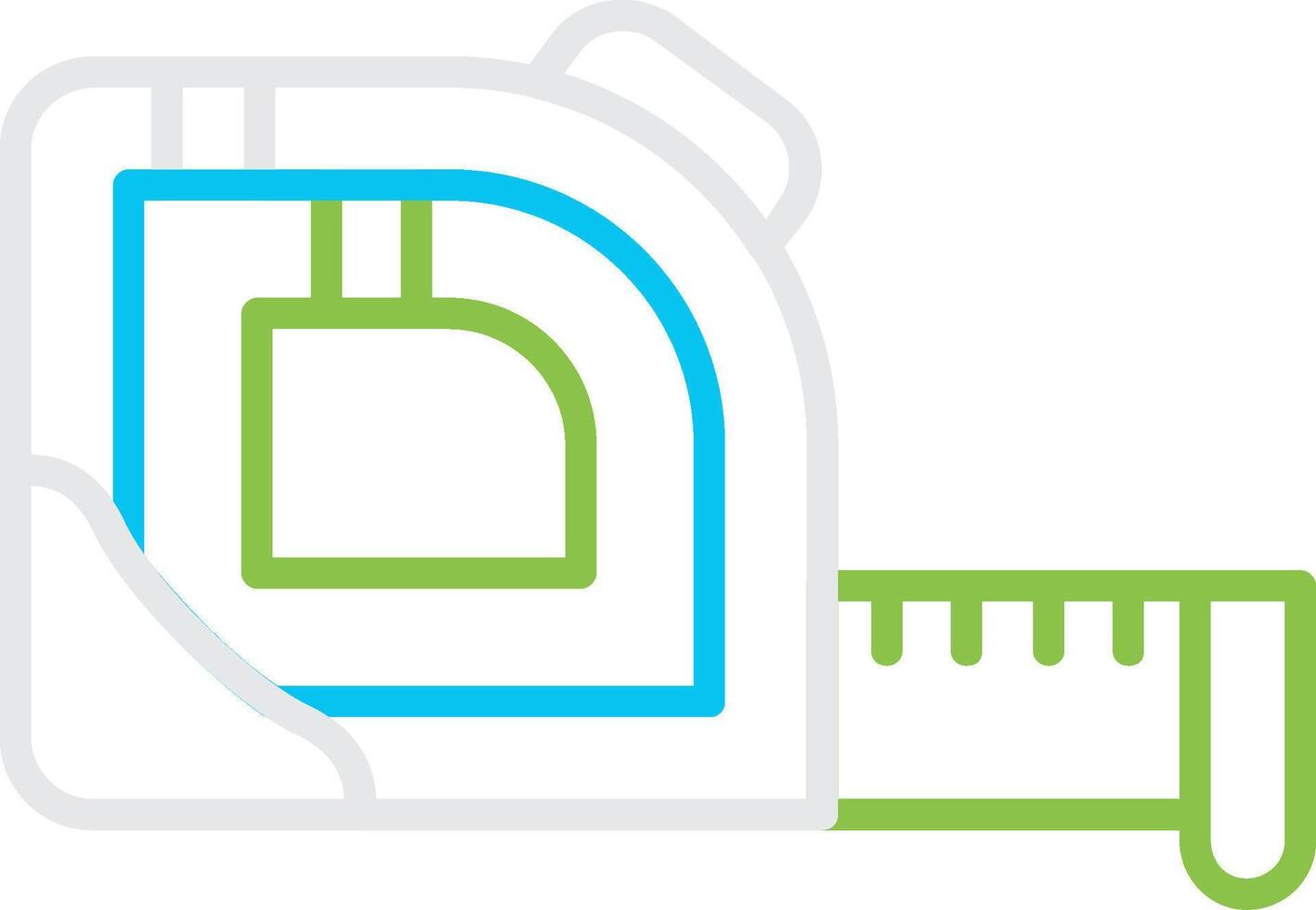 Measuring Tape Bin Creative Icon Design vector