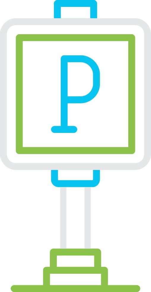 Parking Sign Creative Icon Design vector
