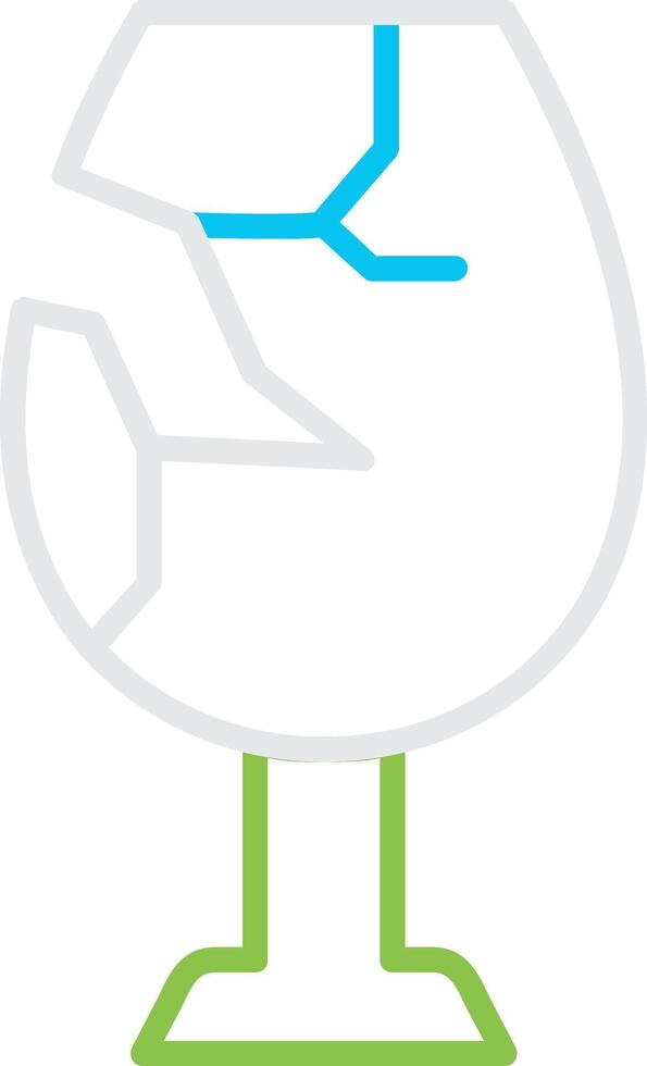 Broken Glass Bin Creative Icon Design vector