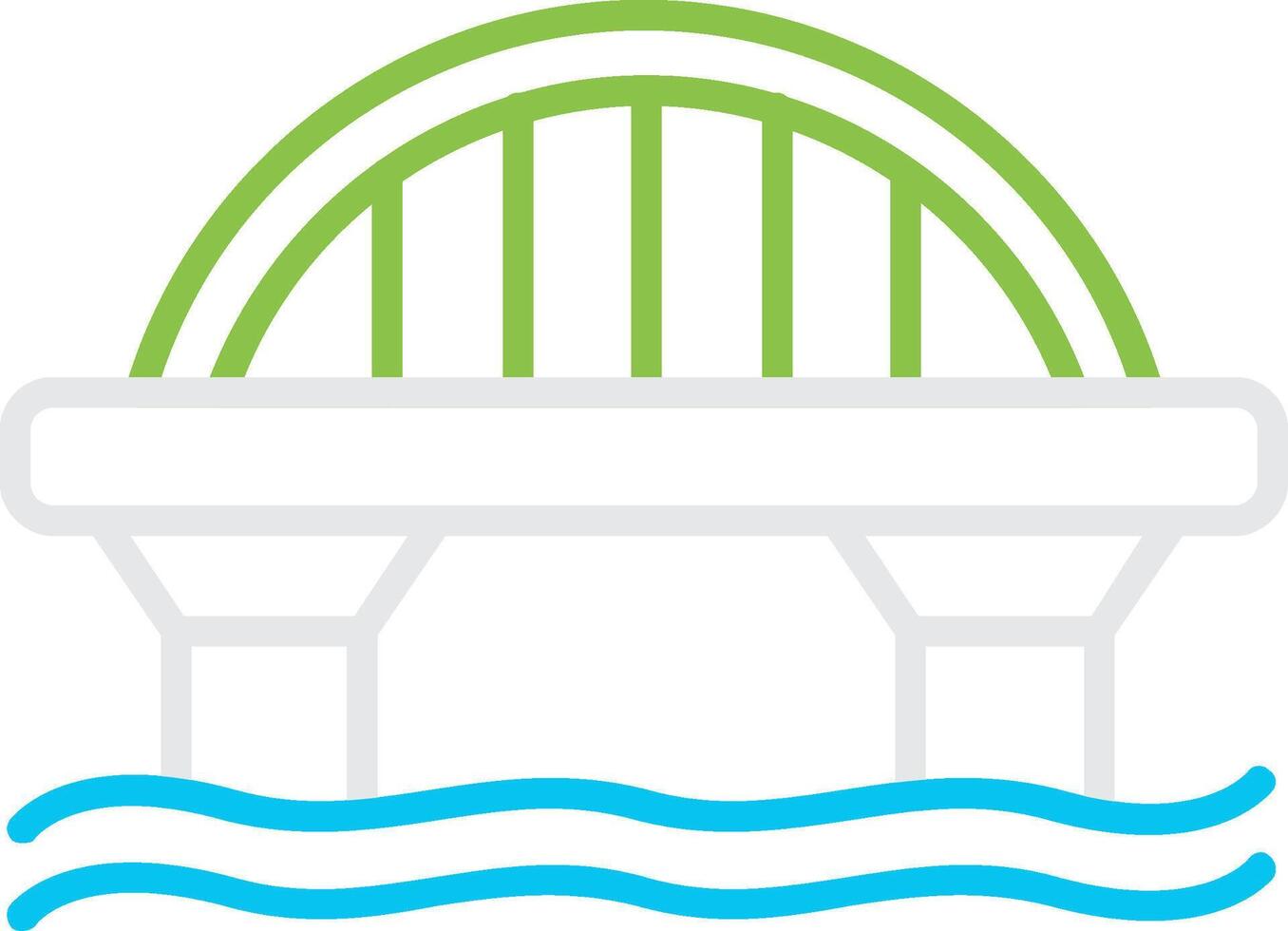 Bridge Creative Icon Design vector