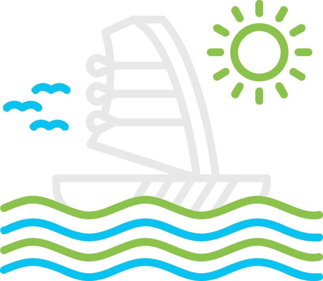 Windsurf Creative Icon Design vector