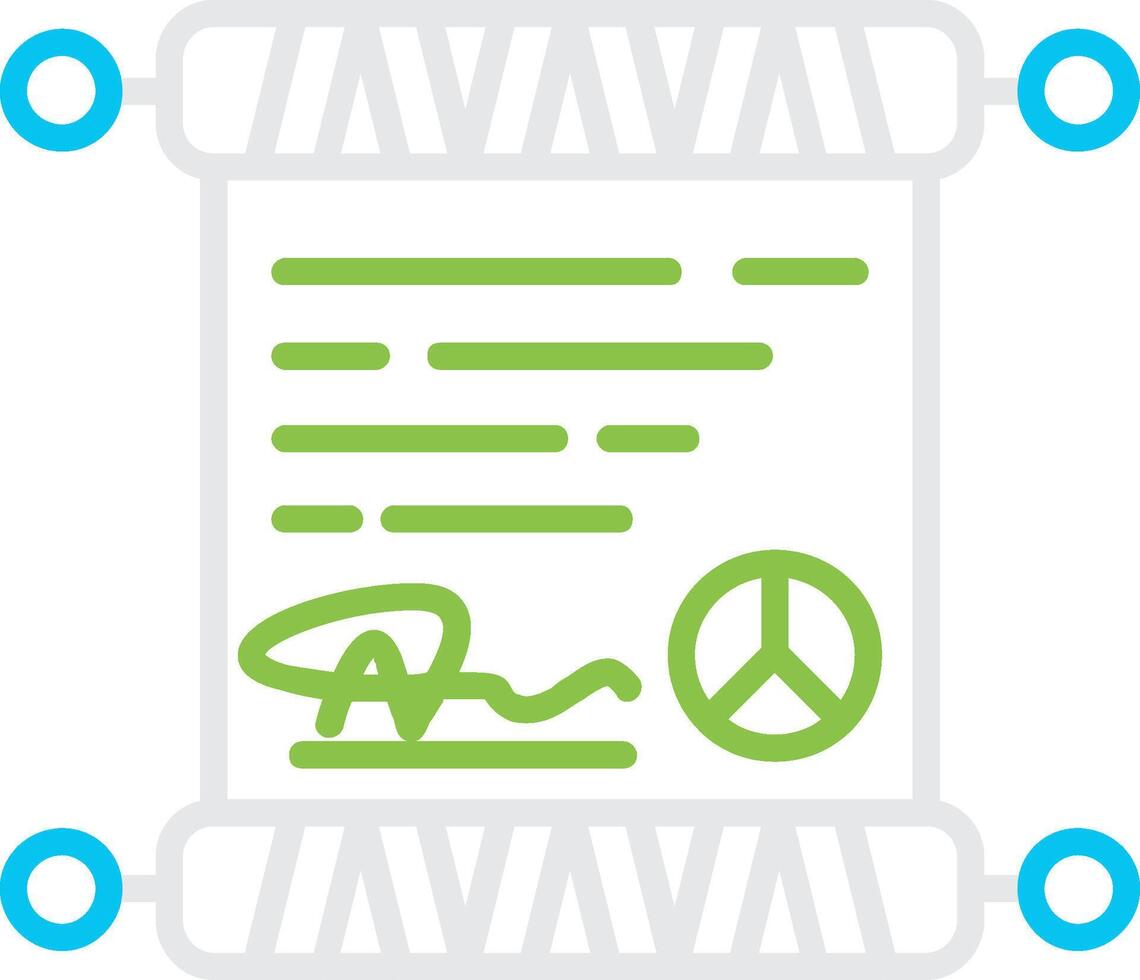 Peace Treaty Creative Icon Design vector