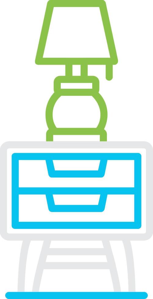 Night Stand Bin Creative Icon Design vector