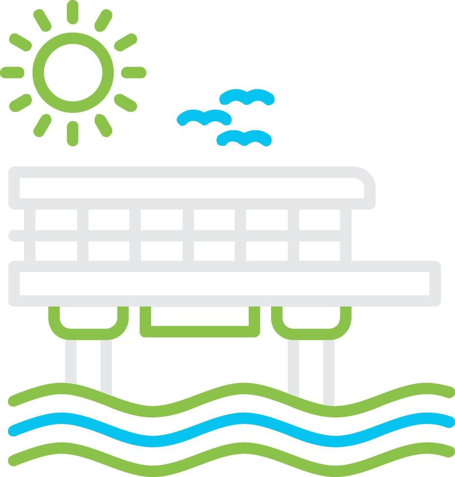 Pier Creative Icon Design vector