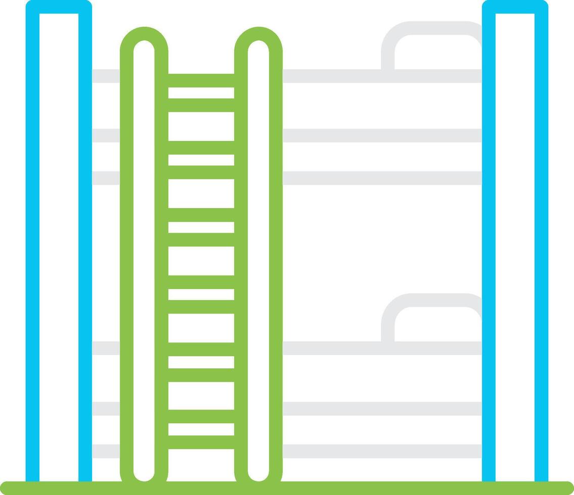 Bunk Bed Bin Creative Icon Design vector