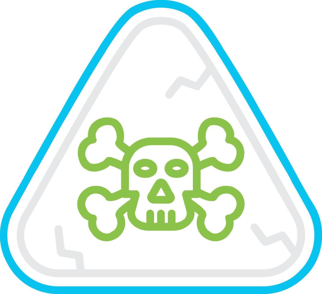 Dangerous Bin Creative Icon Design vector