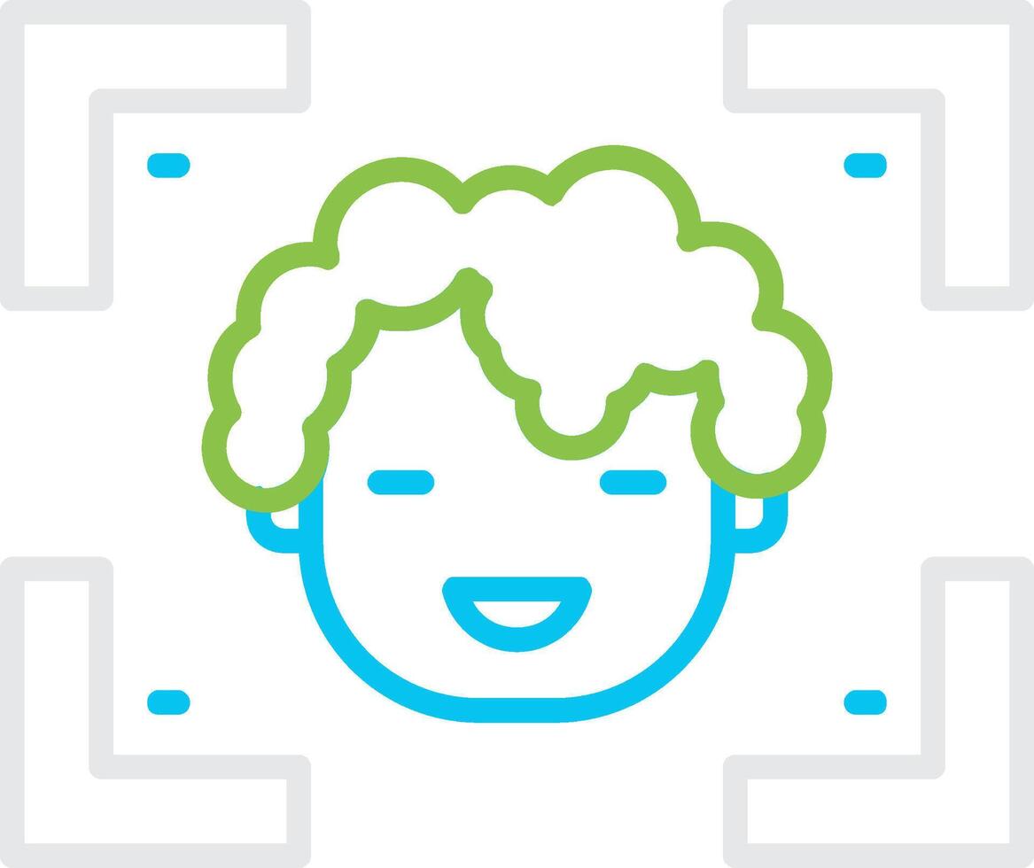 Face Detection Creative Icon Design vector