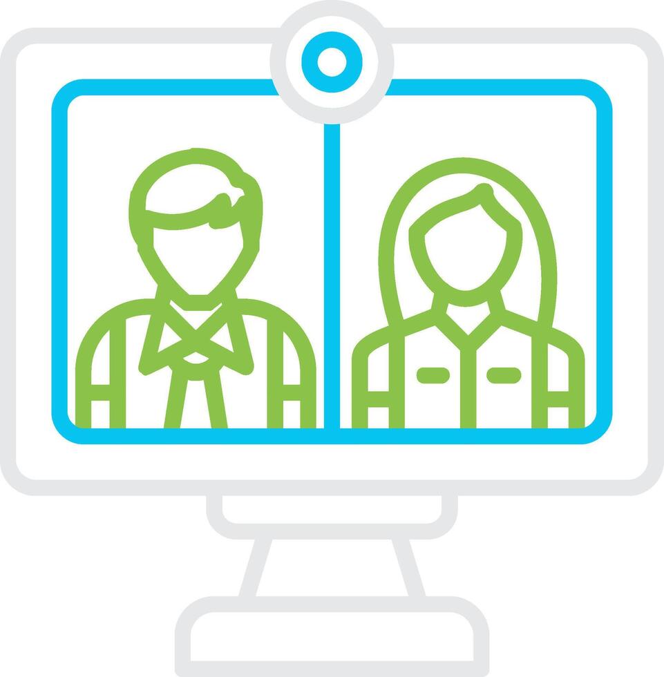Online Interview Creative Icon Design vector
