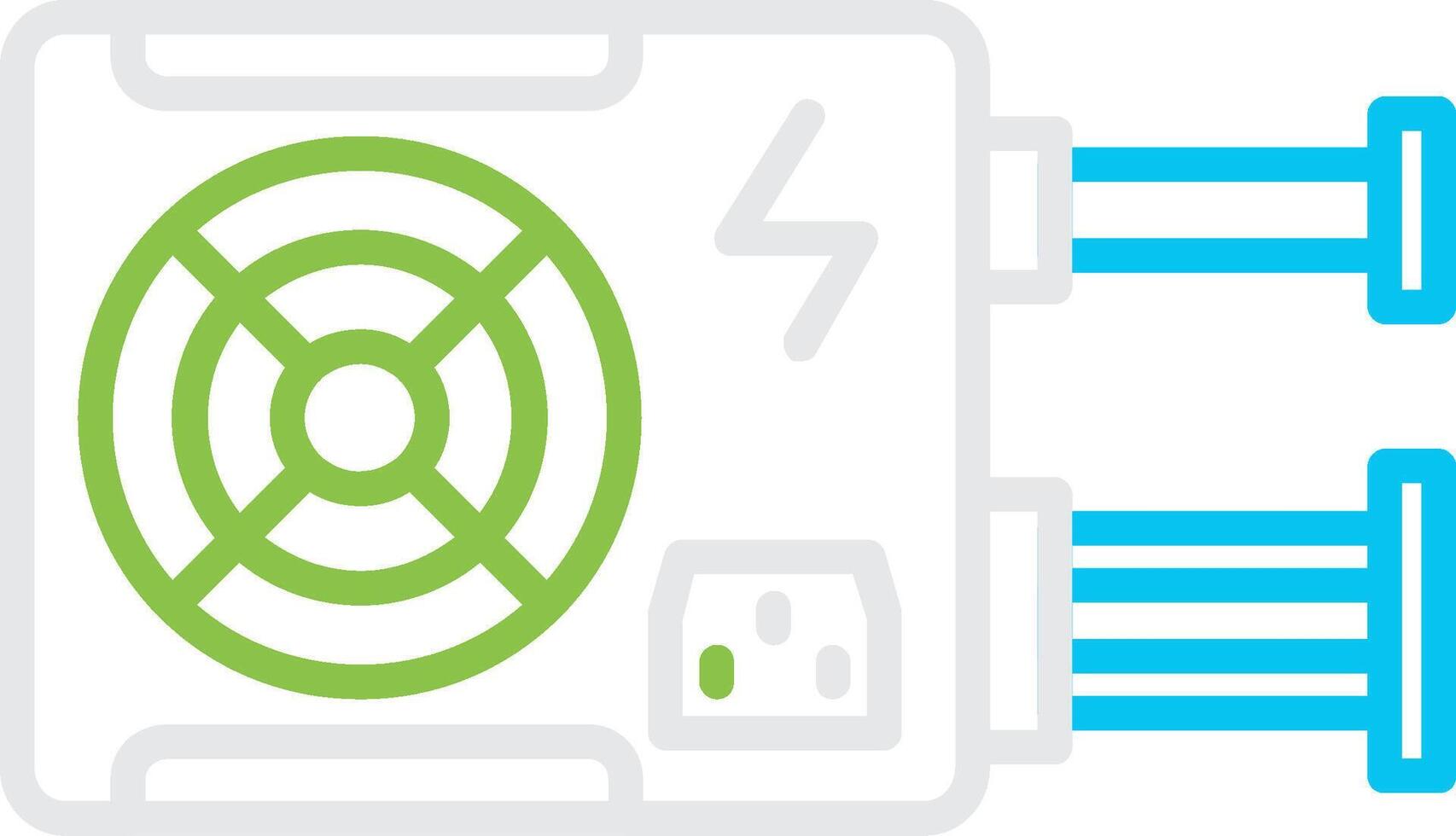 Power Supply Bin Creative Icon Design vector