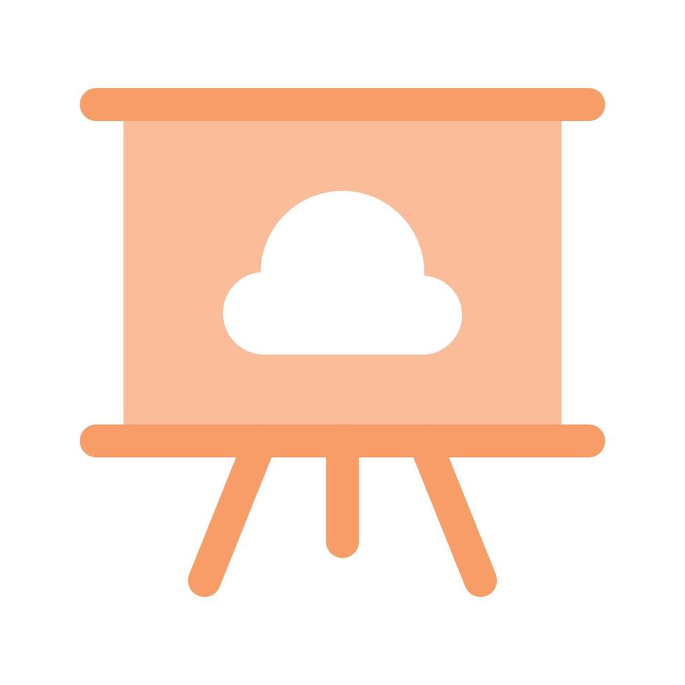 Cloud on presentation board concept icon of cloud presentation vector