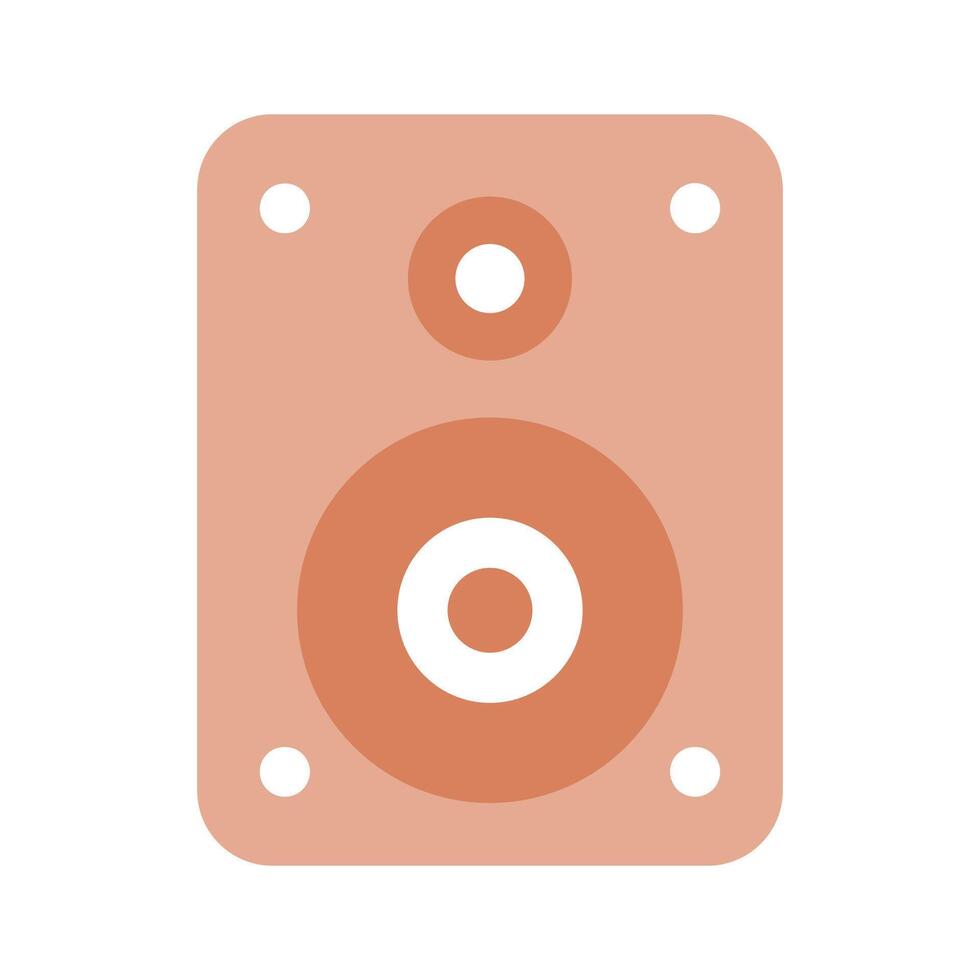 Audio speaker design in in trendy style, isolated on white background vector