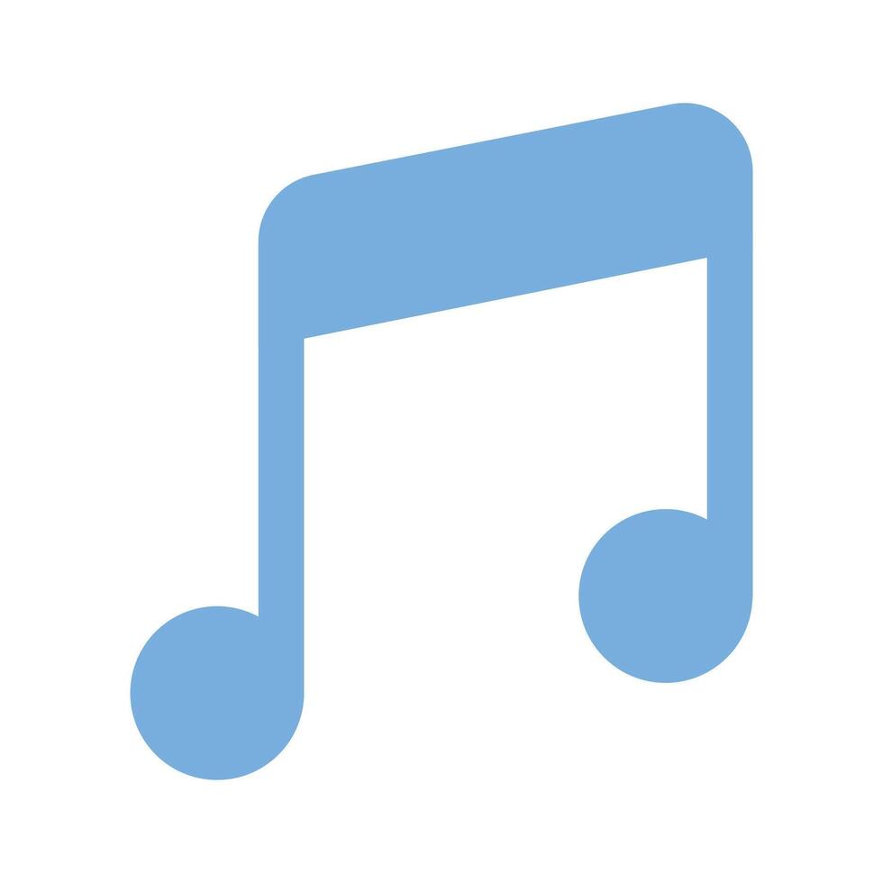 Music note, song, melody or tune icon for musical apps and websites, trendy design vector