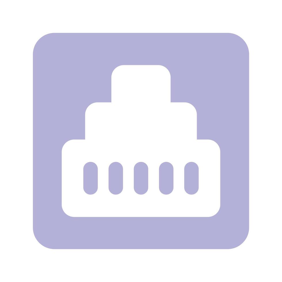 Modern and unique icon of ethernet port, editable vector