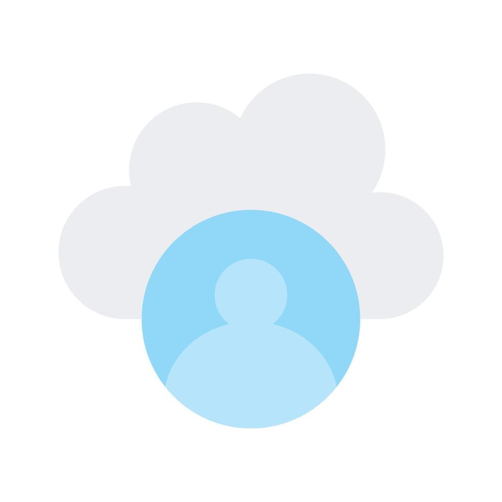 Well designed cloud user , personal cloud, cloud service provider vector