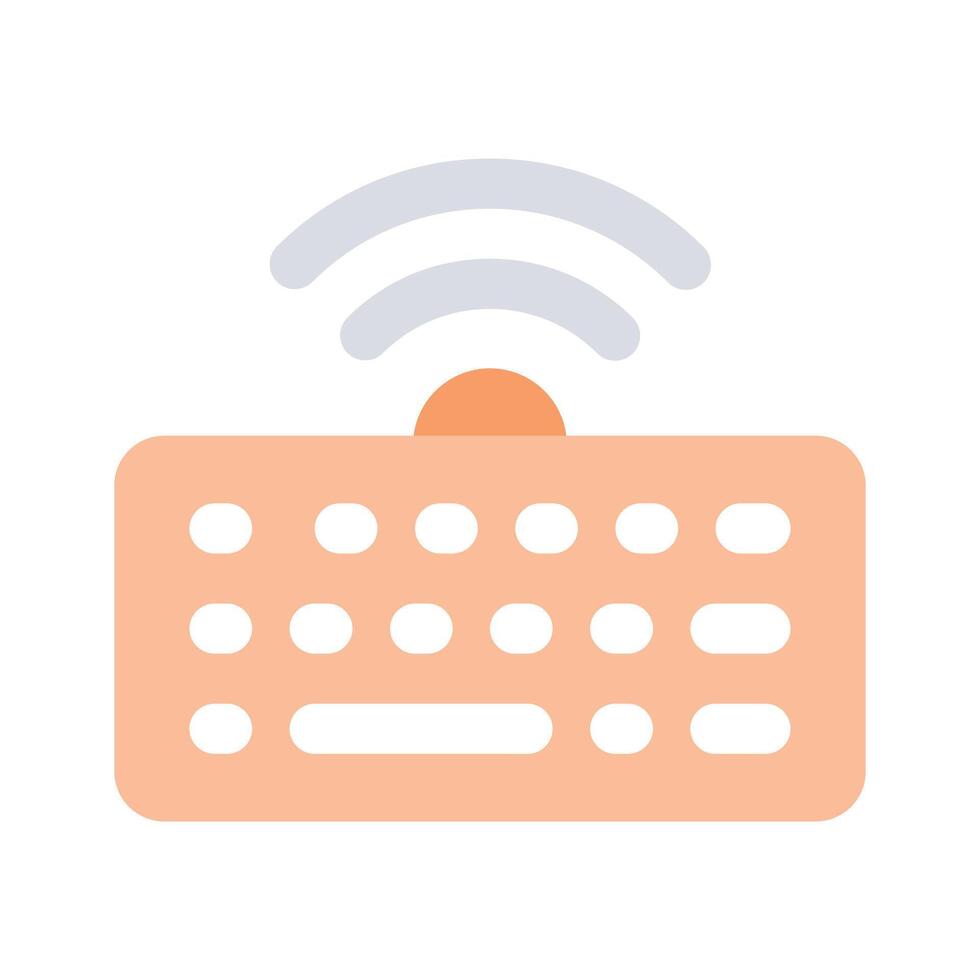 Icon of wireless keyboard in modern style vector