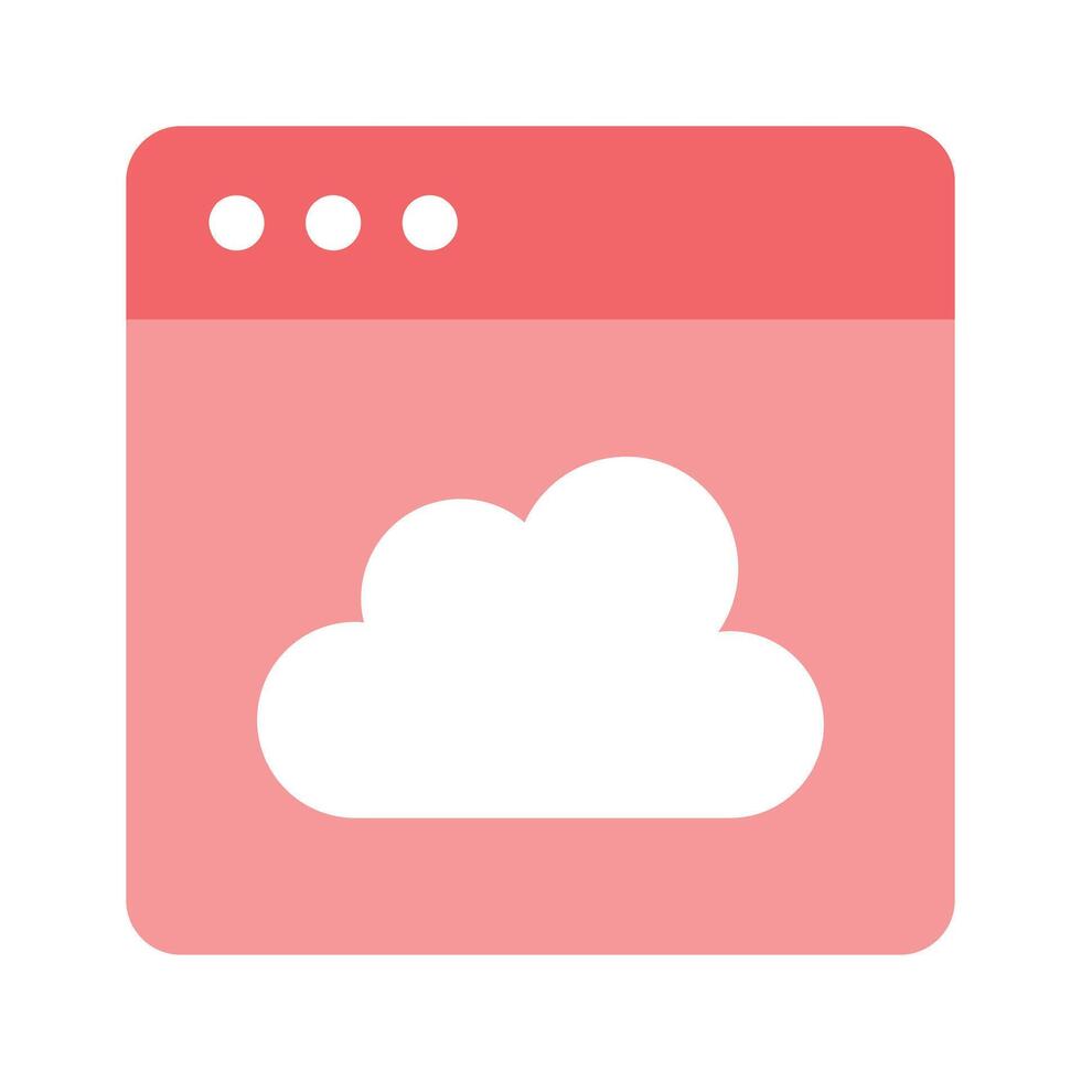 Cloud inside website icon of cloud website, ready to use vector