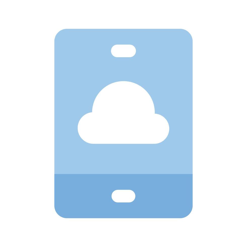 Cloud computing, mobile with cloud, icon of mobile cloud vector