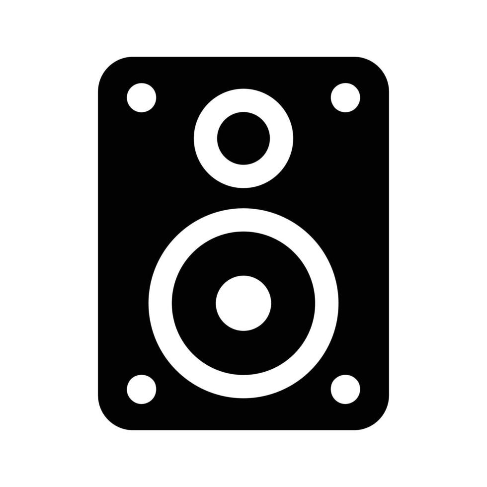 Audio speaker design in in trendy style, isolated on white background vector